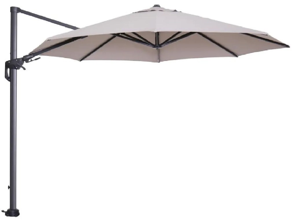 Garden Impressions Hawaii zweefparasol Ø350 cm - frame carbon black - doek zand
