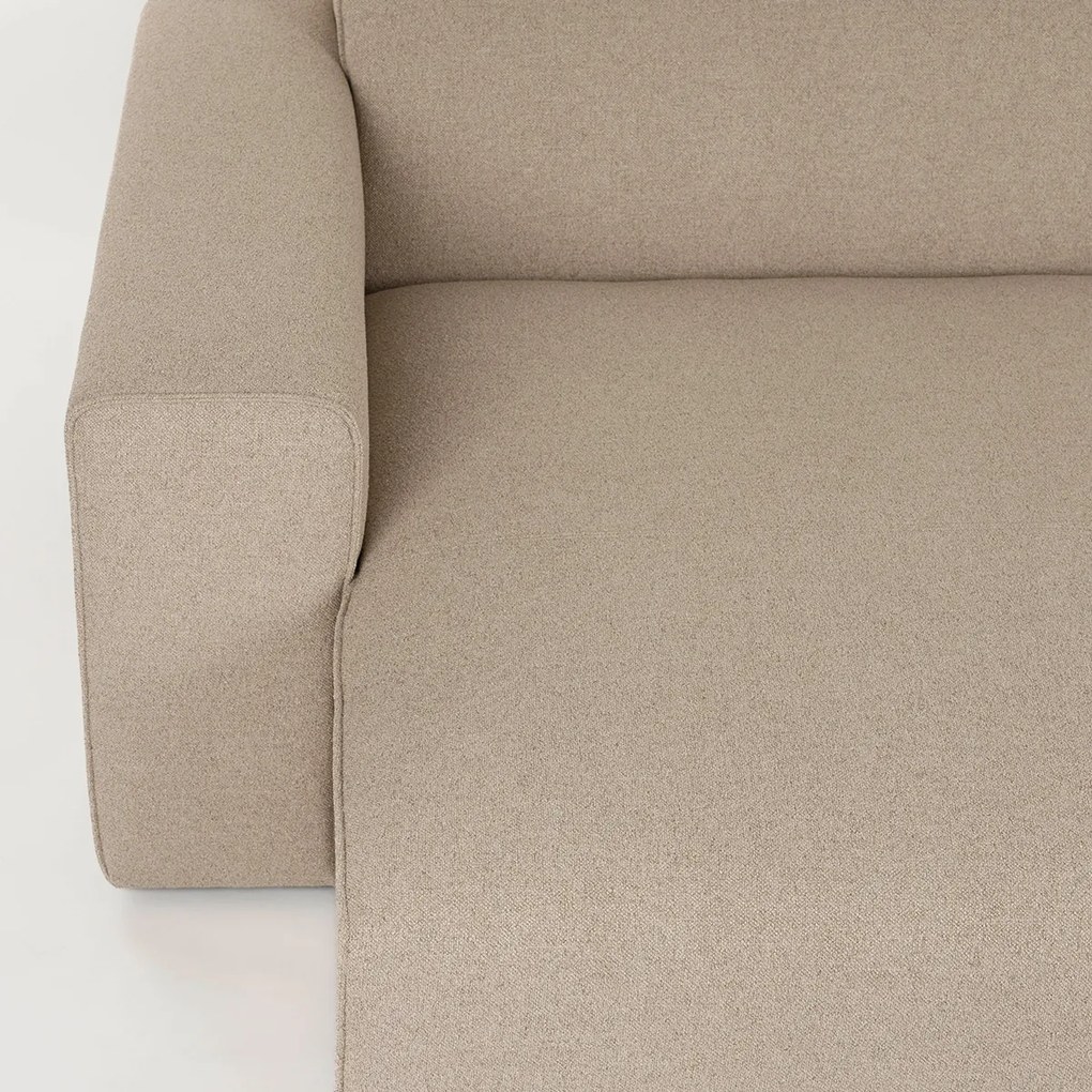 Zuiver Milka Cappuccino Design Bank Met Chaise Longue Links Cappuccino