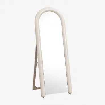 Nurevi 60x160 Cm Mdf Vloerspiegel Tapioca Beige - Sklum