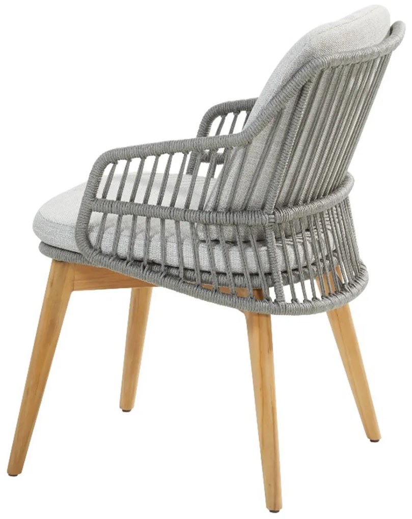 4-Seasons Sempre tuinstoel - Teak/Silver Grey (1 stuk) - OP=OP