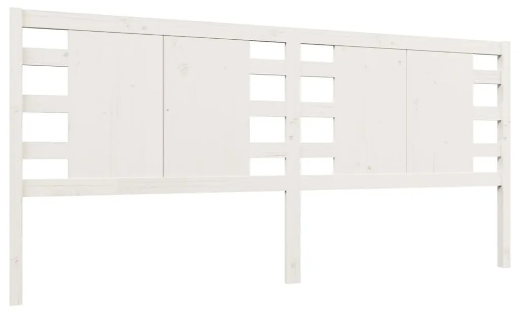 vidaXL Hoofdbord 166x4x100 cm massief grenenhout wit