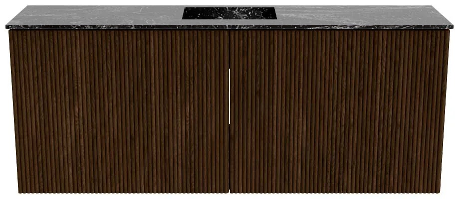 Mondiaz Joya DLux 100cm toiletmeubel walnut met wastafel faye midden 1 kraangat lava