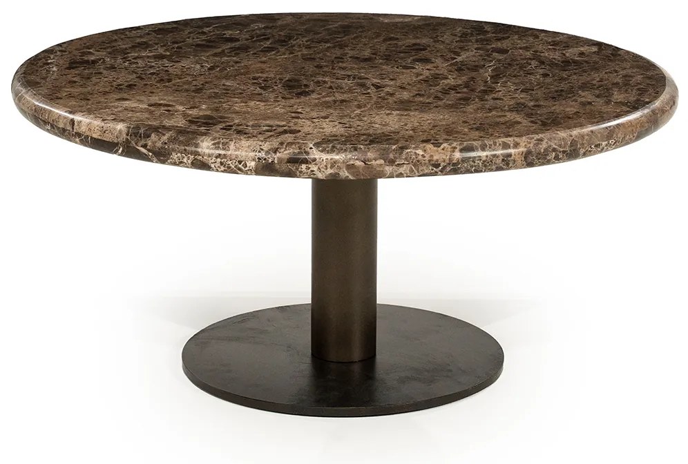 Lage Salontafel Rond Marmer - 75 X 75cm.