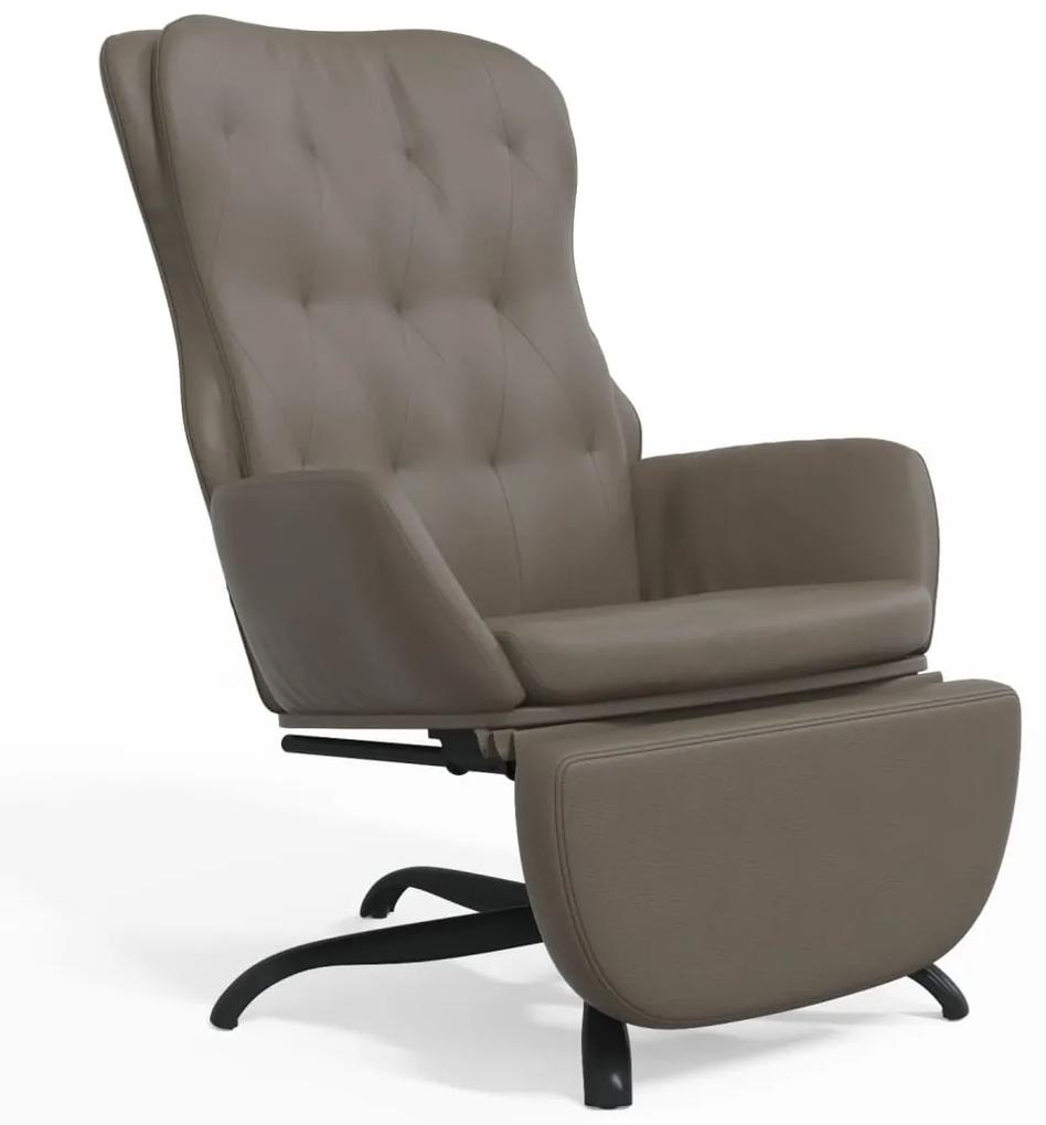 vidaXL Relaxstoel met voetensteun kunstleer antracietgrijs