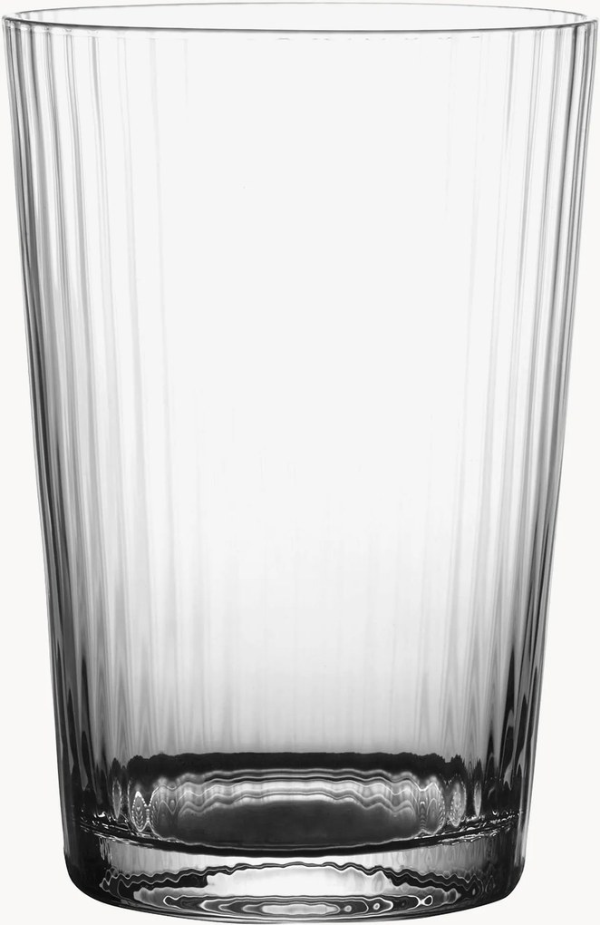 Mondgeblazen kristallen tumblers Ripple, 4-delig