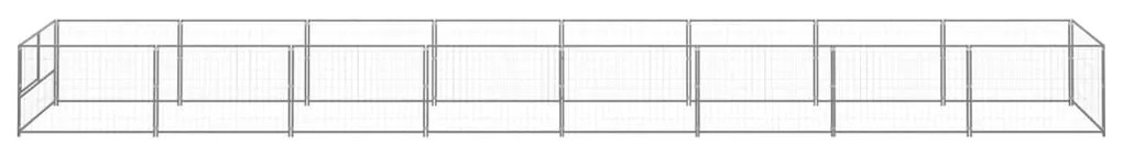 vidaXL Hondenkennel 8 m² staal zilverkleurig