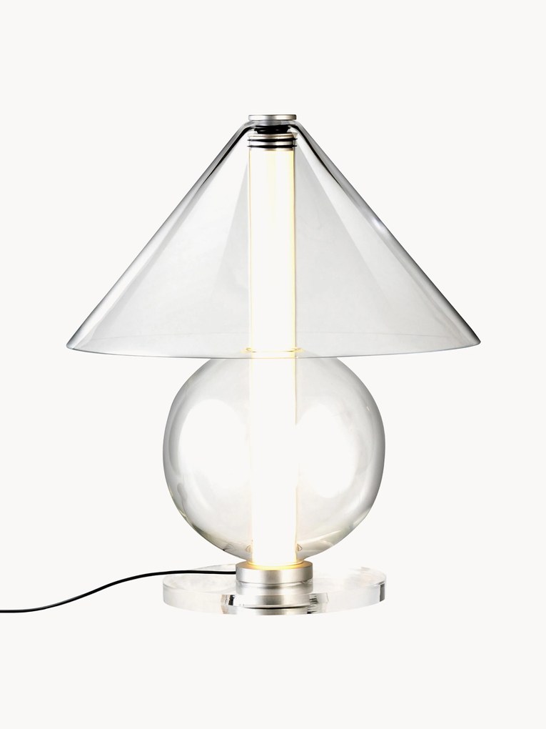 Mondgeblazen LED tafellamp Fragile, dimbaar