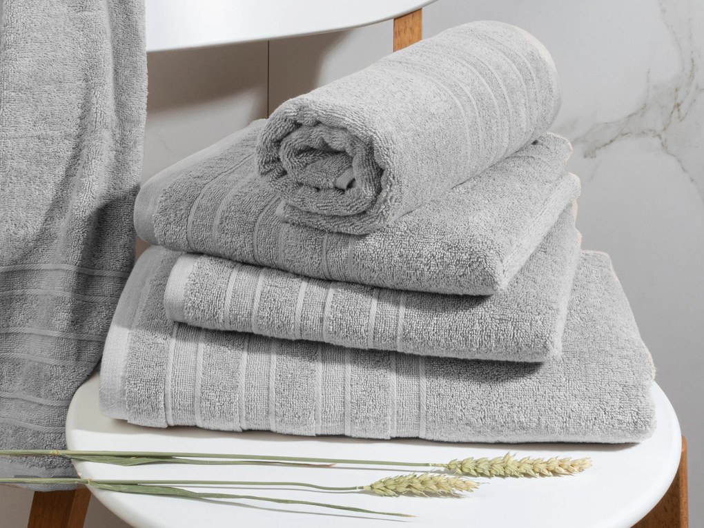 Handdoek DoubleLife  Recycled Cotton Collectie– 4 stuks – 70×140 – sandy grey