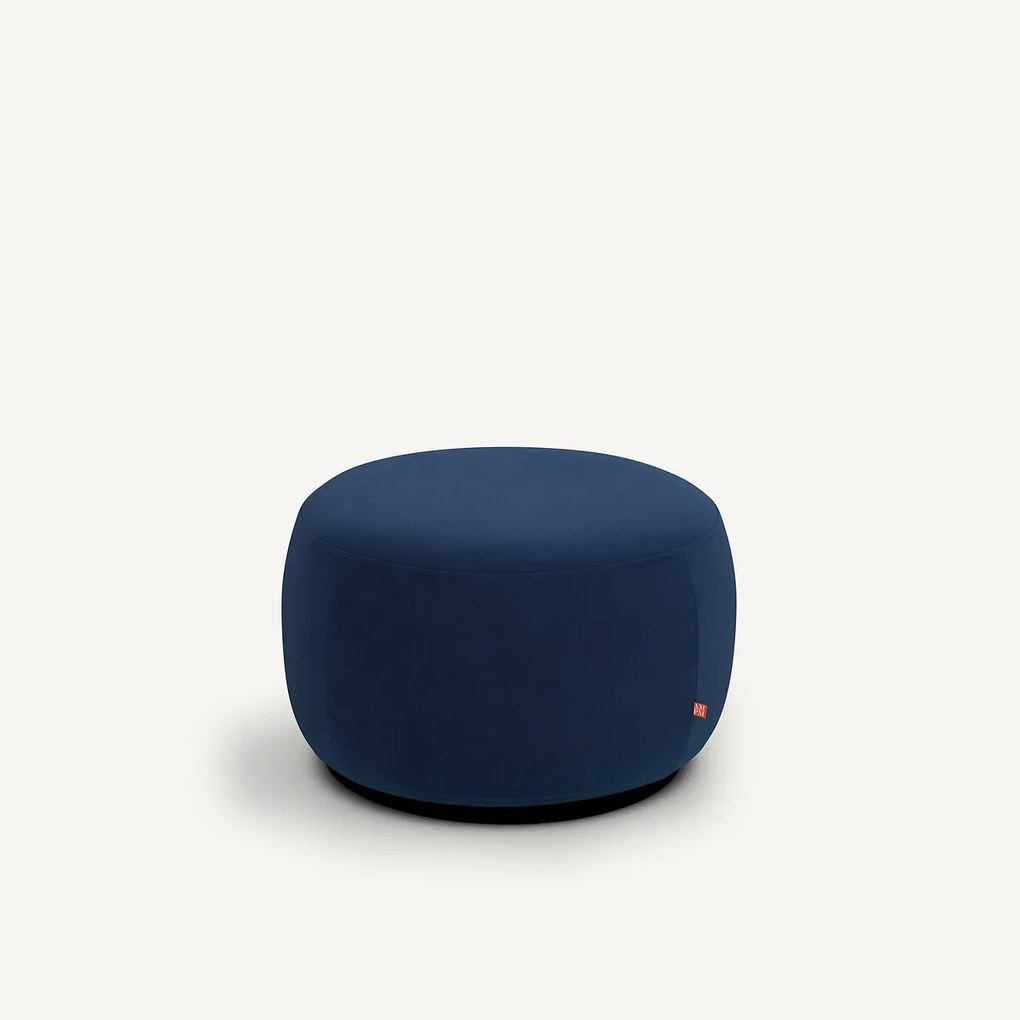 XL poef, in fluweel, Rosebury, ontwerp door Emmanuel Gallina
