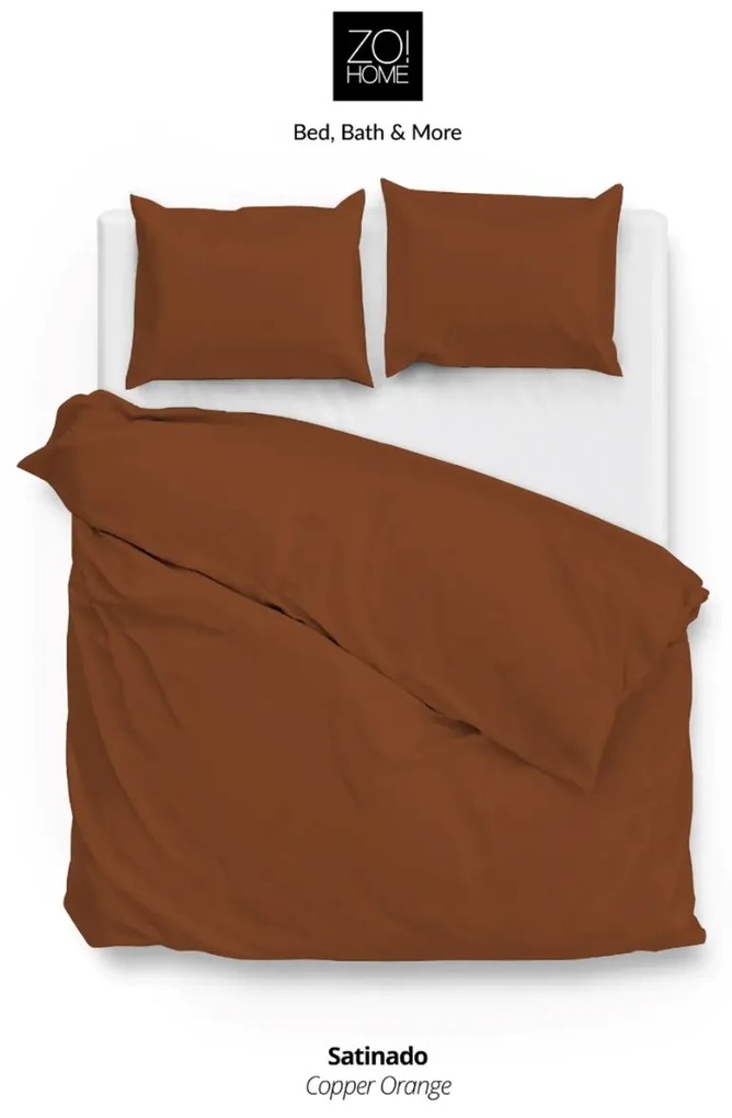 Zo!Home Satinado Dekbedovertrek Copper Orange – Bij Swiss Sense