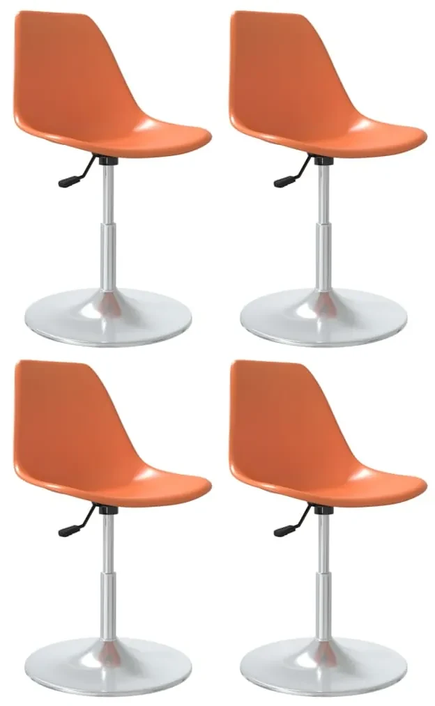 vidaXL Eetkamerstoelen draaibaar 4 st PP oranje