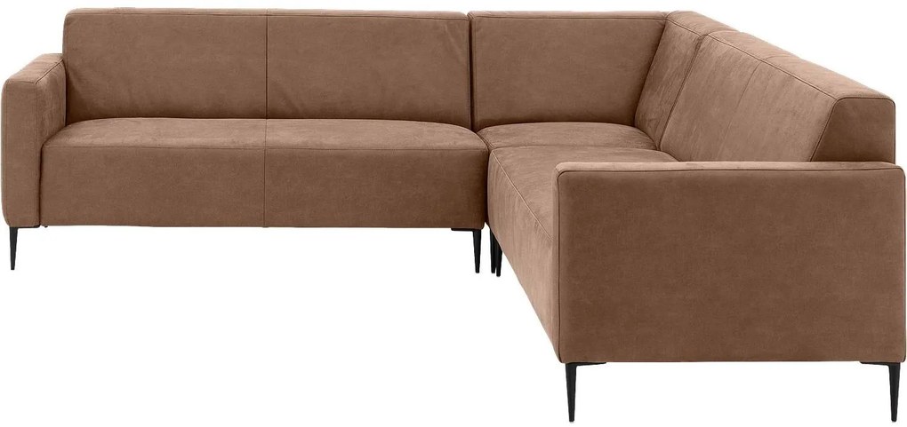 Goossens Key West bruin, micro leer, 2,5-zits, modern design