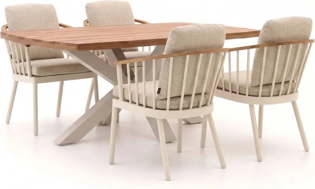Diningset Apple Bee | 4 personen | Tuinset teakhout | 5-delig | Kees Smit Tuinmeubelen