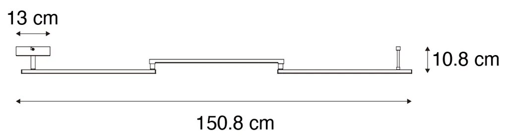 Plafondlamp zwart 150,8 cm incl. LED 3-staps dimbaar verstelbaar - Annuschka Design Binnenverlichting Lamp