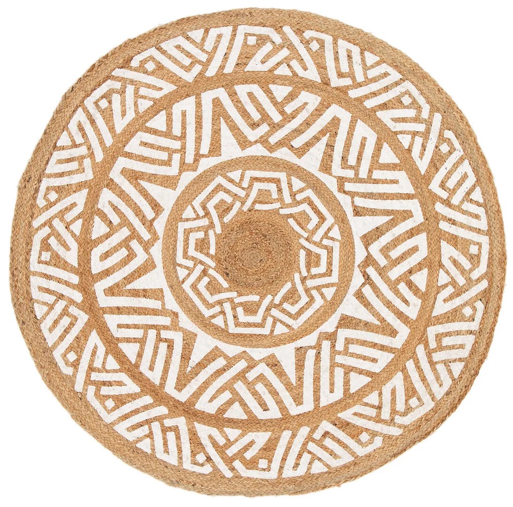 Rond vloerkleed in jute, Mikat