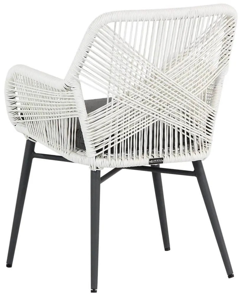 Bistroset 2 personen 70 cm Aluminium/wicker Wit Lifestyle Garden Furniture Advance/Como