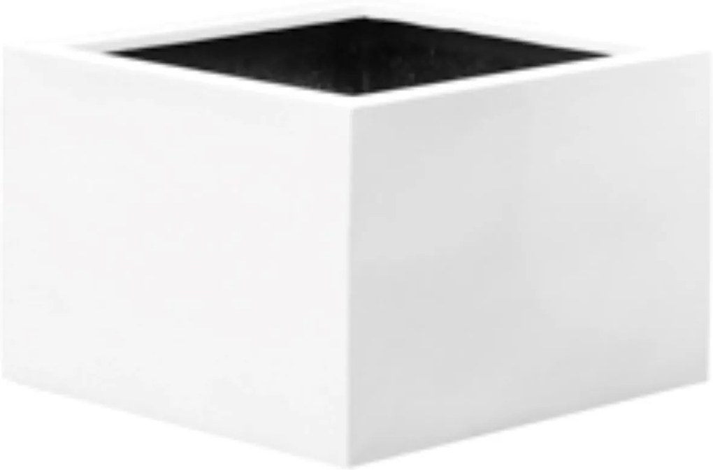 Bloempot Jumbo middle high m essential 70x70x53 cm glossy white vierkant
