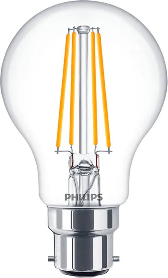 Philips Classic LEDbulb B22 A60 8W 827 Helder | Extra Warm Wit - Dimbaar - Vervangt 60W
