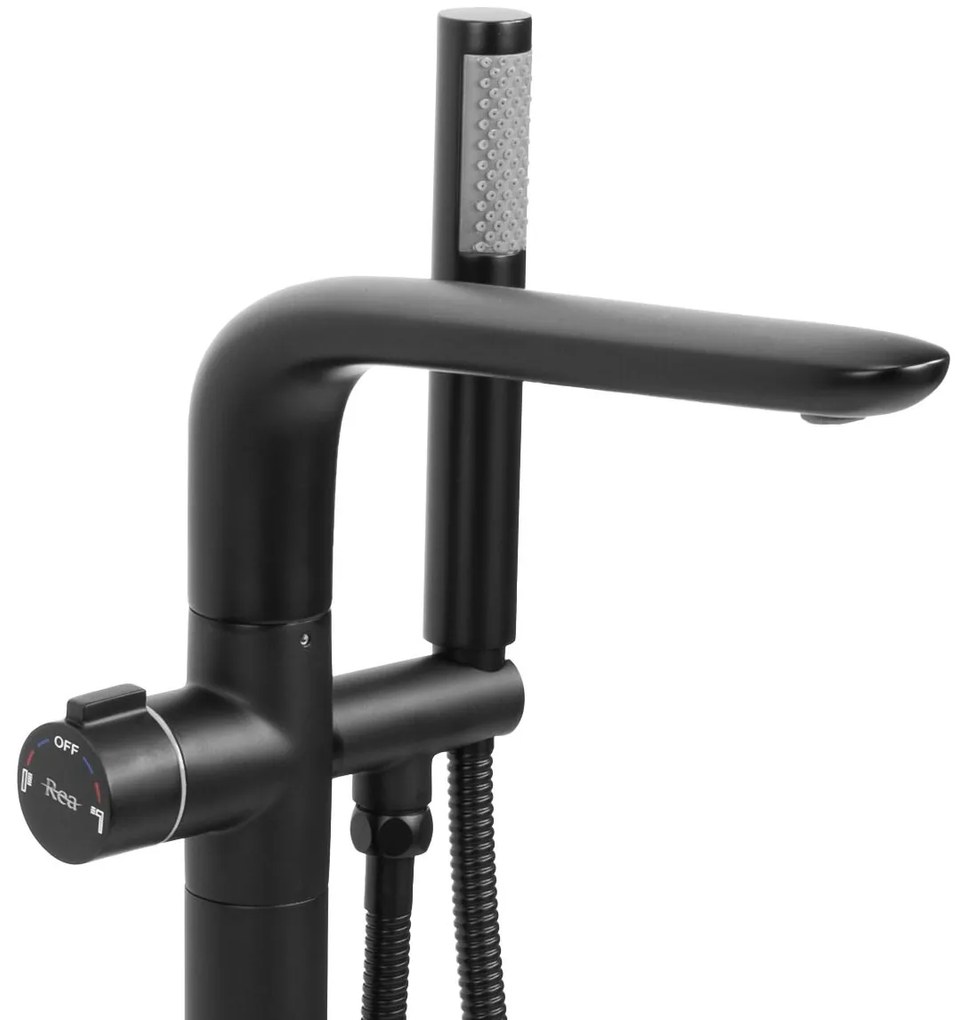 Vloeren badmengkraan Rea Clark Black