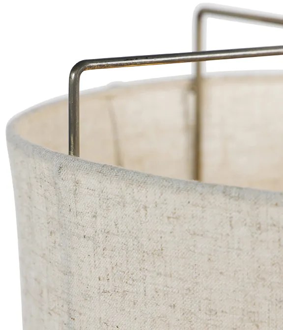 Design vloerlamp beige linnen kap - Rich