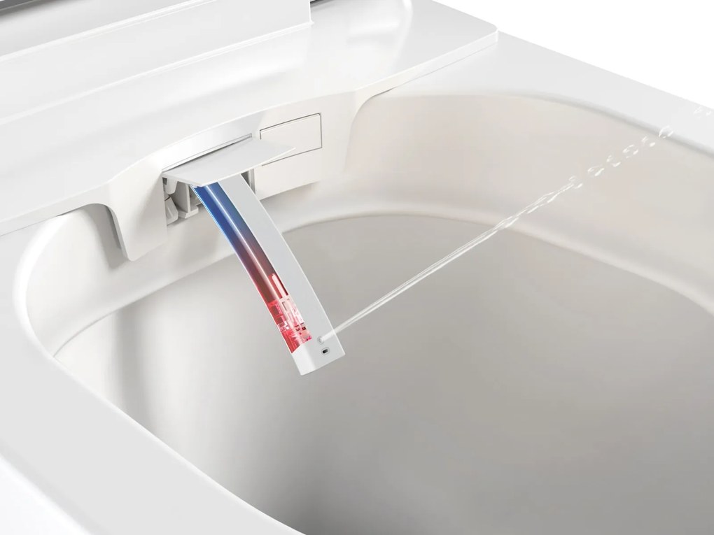 Clou Clever douche wc met turboflush en softclose zitting wit glans