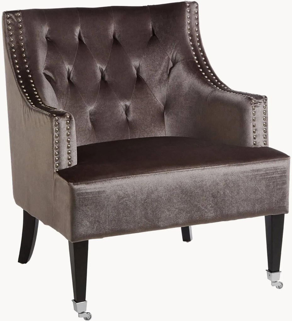 Fluwelen armstoel Darlington