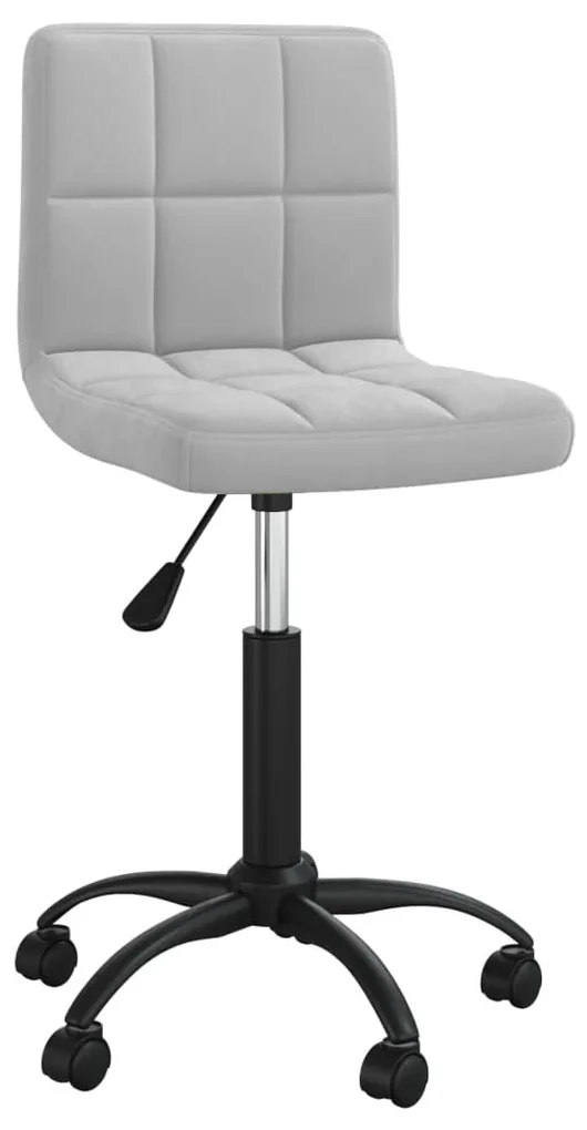 vidaXL Eetkamerstoelen draaibaar 4 st fluweel lichtgrijs