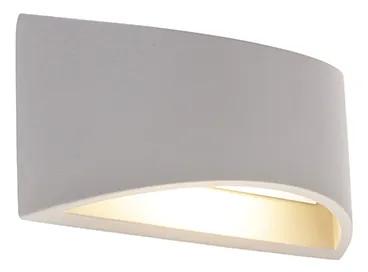 Industriële wandlamp grijs beton - Creil Industriele / Industrie / Industrial E14 rond Binnenverlichting Lamp