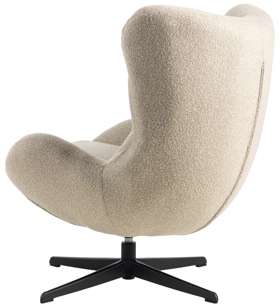 Oorfauteuil Modern Beige Stof