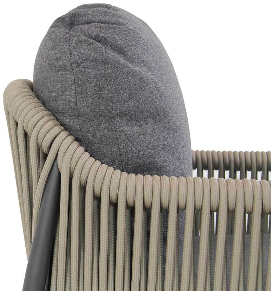 Stoel en Bank Loungeset 5 personen Rope Naturel teak Coco Lucia/Pacific