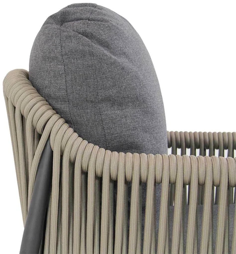Stoel en Bank Loungeset 5 personen Rope Taupe Coco Lucia/Ralph