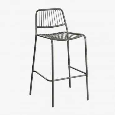 Set Van 2 Elton Stapelbare Hoge Tuinkrukken Zwarte Koolstof & ↑75 Cm - Sklum