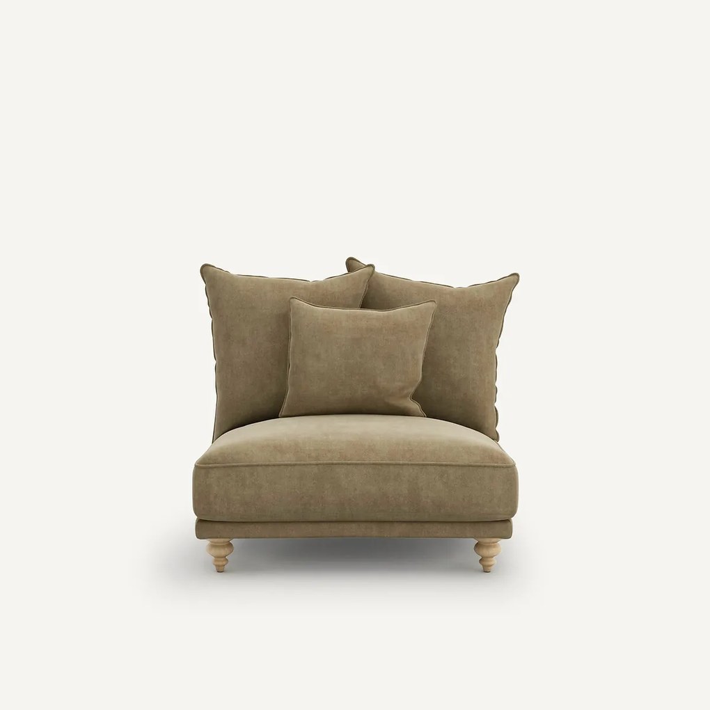 Bank in stonewashed fluweel, Lazare