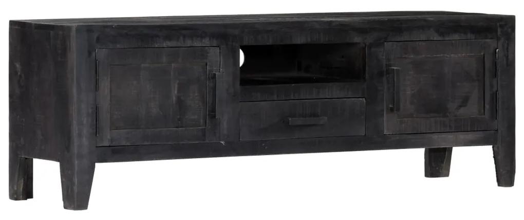Medina Tv-meubel 118x30x40 cm massief mangohout zwart
