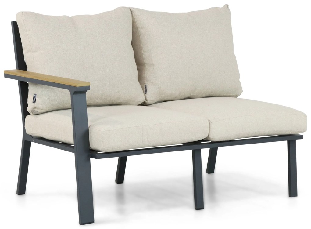Hoek loungeset 6 personen Aluminium/Polywood (grey teakfinish) Grijs Lifestyle Garden Furniture Santiago