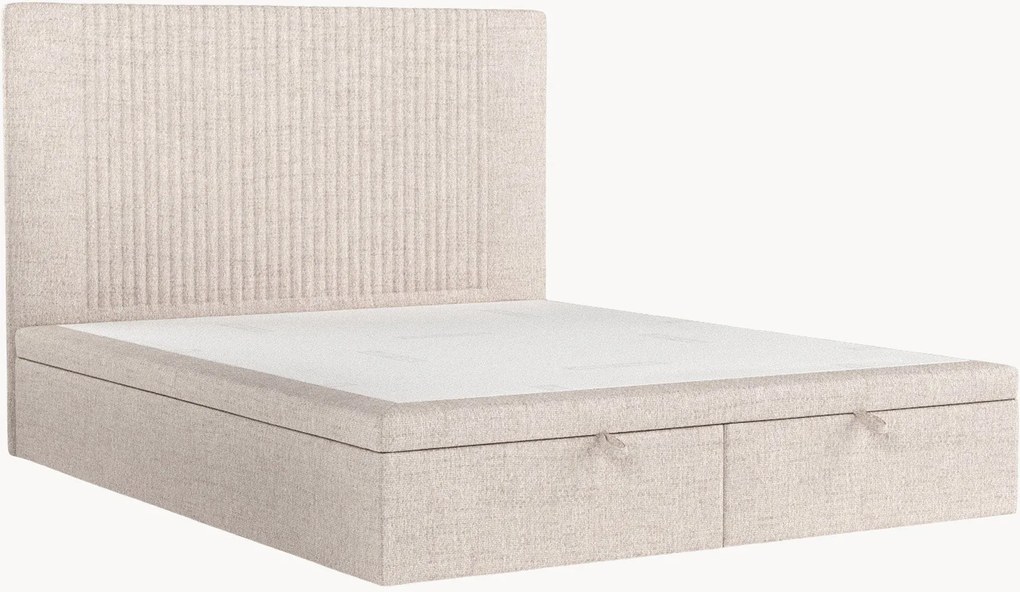 Handgemaakt gestoffeerd bed Mavel met opbergruimte