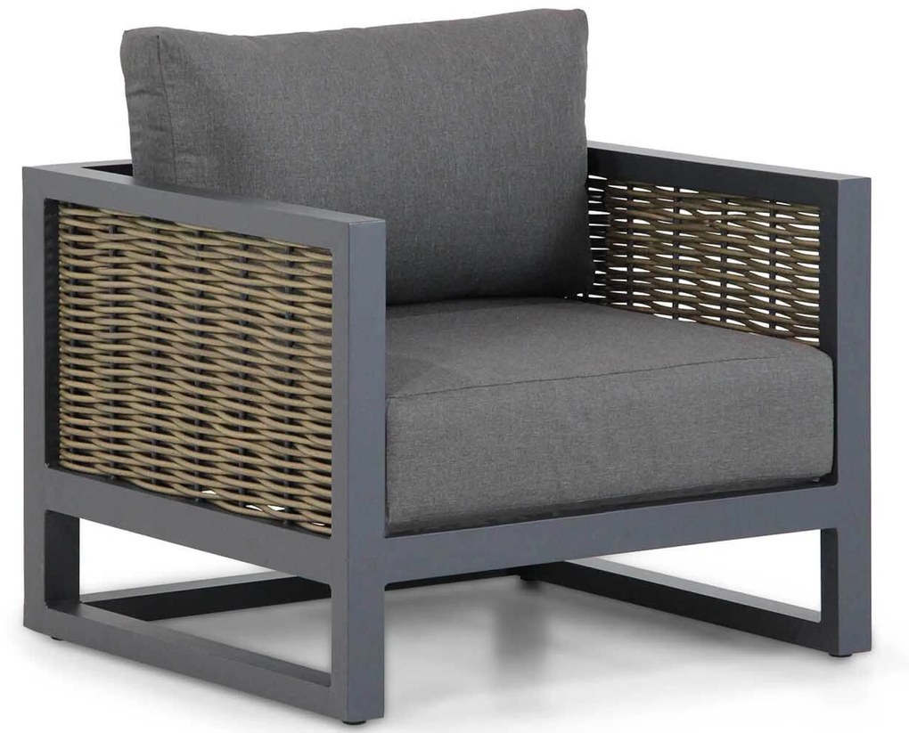 Hoek loungeset 6 personen Aluminium/wicker Grijs Santika Furniture Santika