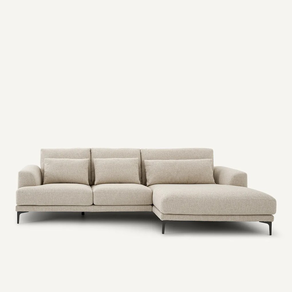 XL hoekbank rechts van badstof, MARSILE