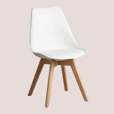 Set Van 2 Scandinavische Eetkamerstoelen Gebroken Wit - Sklum