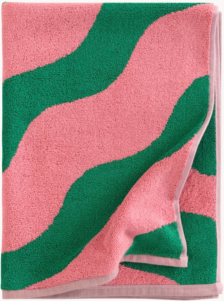 Badstof katoenen handdoek Waves