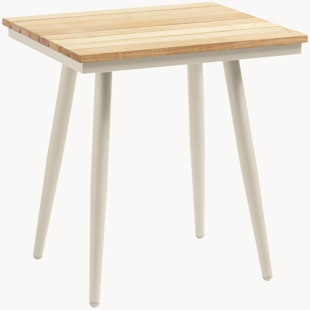 Tuinbijzettafel Rio met teakhouten tafelblad