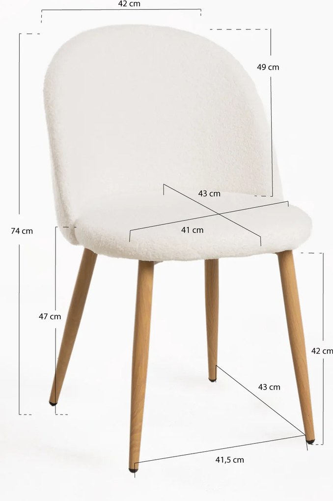 Set van 4 Vint Lammetje stoelen
