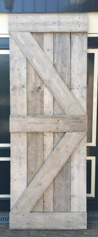 Maatwerk: Schuifdeur -  Steigerhout