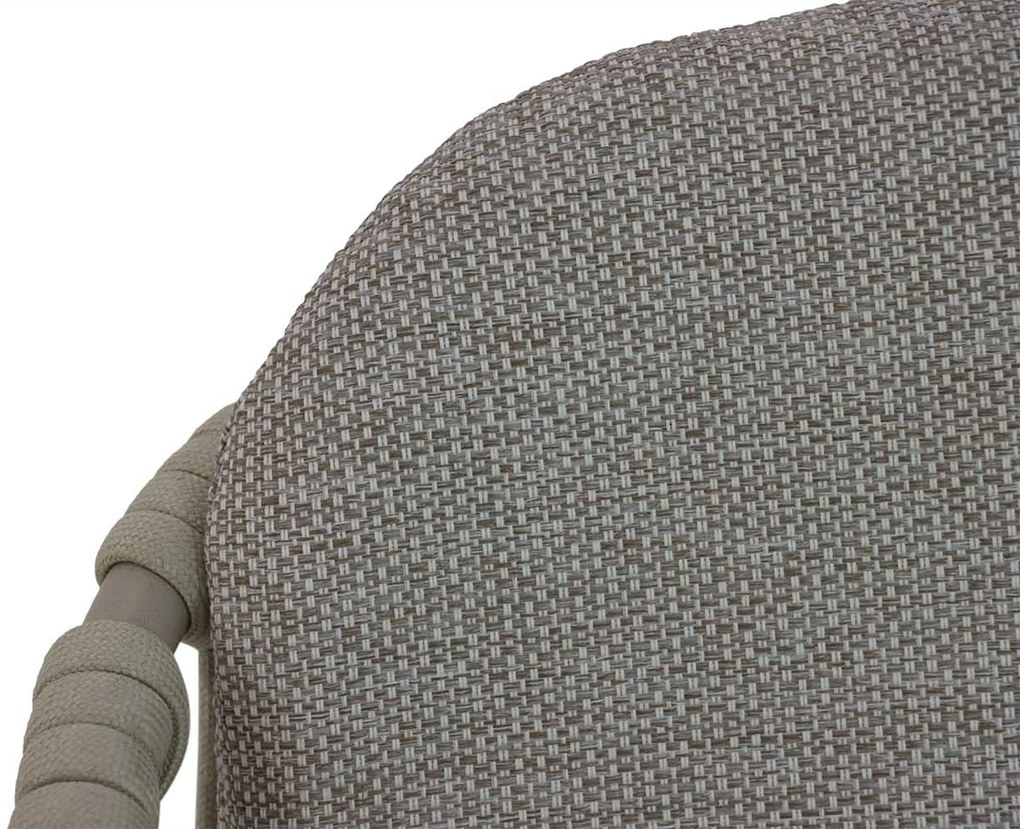 Tuinset Ronde Tuintafel 4 personen 120 cm Aluminium/rope Taupe Coco Barcelona/Sand