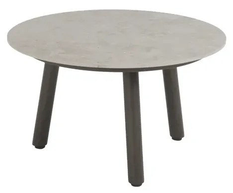 Taste by 4 Seasons Salute salontafel terre met rond keramisch tafelblad Ø 60 cm (H 35 cm) Loungetafel   bruin weerbestendig