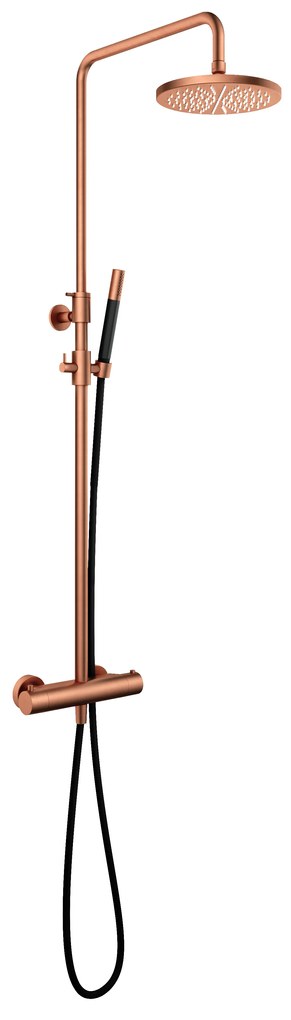 Cobber SDS9BC5 thermostatische stortdoucheset - staafhanddouche - 30cm hoofddouche - geborsteld koper