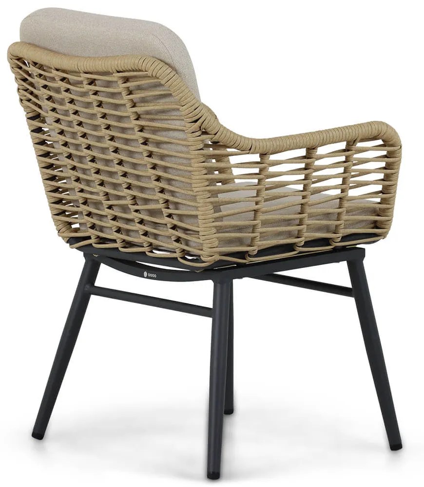 Tuinset 6 personen 240 cm Aluminium/wicker Taupe Coco Antoni/Brookline