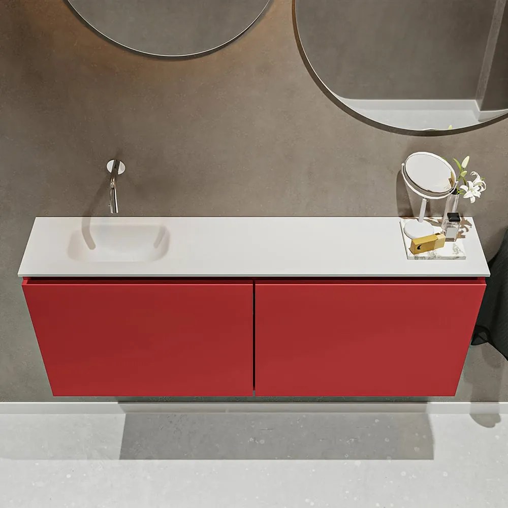 Mondiaz Ture 120cm toiletmeubel fire met wastafel talc links geen kraangat