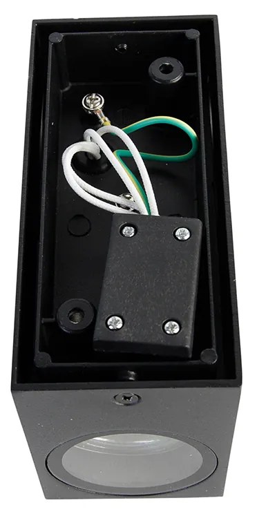 Set van 2 moderne wandlampen zwart 2-lichts IP44 - Baleno