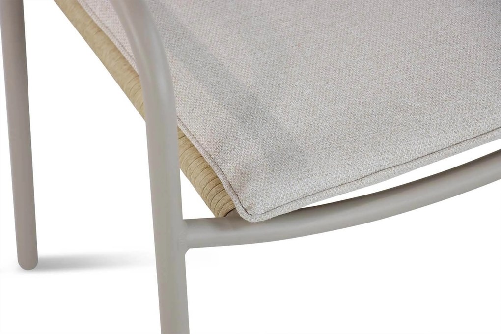 Tuinset Ronde Tuintafel 6 personen 180 cm Aluminium/rope Taupe Coco Penya/Fungo